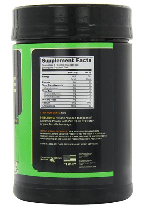 Optimum Nutrition Glutamine Powder 1000g Supplement Review